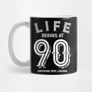 Life begins at 90 Mug